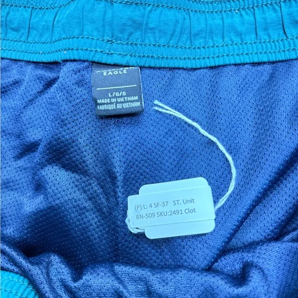 American Eagle Jogger size L Navy Track Pants with Yellow Accents - Picture 7 of 7